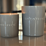 Discover the Mediterranean Fig & Linen Perfumed Estate Candle from One Preevay. Handcrafted with essential oils and soy wax, it features a 21.2 oz pale gray ceramic vessel. Enjoy the fusion of figs, bergamot, lavender, cedar, and Triple wick