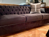 Gatsby Life Tufted Velvet Sofa | Set upon Petite Beechwood legs