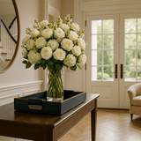 Cooper Black Hand-Stitched Premium Leather Serving Tray - One Preevay