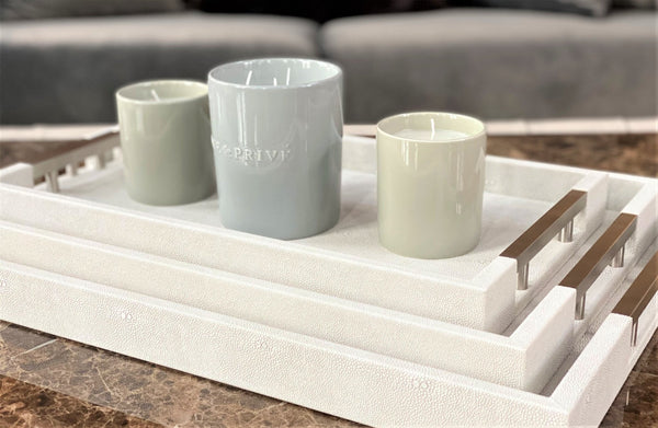 Discover the Thursby Shagreen Hotel Tray from One Preevay—a luxurious serving tray crafted with exotic embossed

Unlock Exclusive Savings! Get 25% off when you bundle ALL Three Sizes of the Thursby Shagreen Hotel Tray Together. A $377.00 value for just $282 | Plus Free Shipping!

Thursby Luxury Shagreen Serving Tray | Exotic Embossed Leather Nickel Hardware;

17" x 10" (Perfect for small gatherings and intimate settings)
20" x 13" (Ideal for larger gatherings and special occasions)
23" x 15" (Show-stopping 