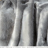 Indulge in the ultimate luxury with the One Preevay Silver Gray Sable Faux Fur Throw. Crafted from ultra-soft faux sable fur and lined with elegant velvet, this 950gsm, hypoallergenic throw is designed to provide warmth and sophistication. Perfect for adding a touch of elegance to any room. 50x60.... Elevate your space with One Preevay's Breakfast at Tiffany's Inspired Sable Faux Fur Throw - ultra-soft, 950gsm, silver gray, and 50x60 inches. Timeless elegance meets comfort in One Preevay's