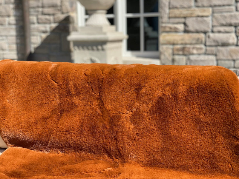 Experience luxury redefined with ONE Preevay's Faux Rabbit Fur Throw in Coco-Brown. Inspired by Fernando Botero and crafted from Ultra Premium Faux Rabbit Fur. Hypoallergenic, cruelty-free, and lined with elegant velvet for refined warmth and sophistication. 800gsm, 50x60 inches.
