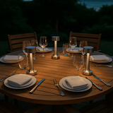 Grace Professional Hospitality BBQ  Table Top Lamp | Handcrafted LED | Nickel Hardware | Beds outdoor BBQ lighting - dinning moon light lighting 