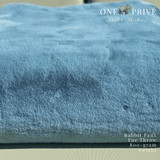 Indulge in the epitome of luxury with the One Preevay Faux Rabbit Fur Throw in Yacht Blue. Inspired by the elegance of Fernando Botero and crafted from ultra-premium faux rabbit fur. Hypoallergenic, cruelty-free, and lined with elegant velvet for refined warmth and sophistication. 800gsm, 50x60 inches. ultra plush 
