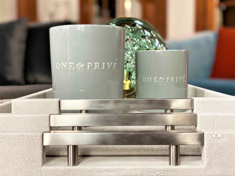 One Preevay Luxury Home Furnishings &amp; Decor, The Perfect Blend of Style and Serenity.

Unlock Exclusive Savings! Get 25% off when you bundle ALL Three Sizes of the Thursby Shagreen Hotel Tray Together. A $377.00 value for just $282 | Plus Free Shipping!

Thursby Luxury Shagreen Serving Tray | Exotic Embossed Leather Nickel Hardware;

17" x 10" (Perfect for small gatherings and intimate settings)
20" x 13" (Ideal for larger gatherings and special occasions)
23" x 15....