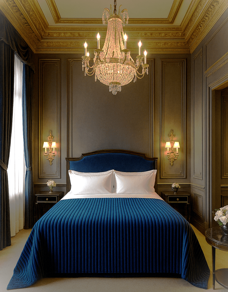classic-navy-blue-ribbed-faux-rabbit-velvet-bedding-twin-queen_One_Preevay bedroom
