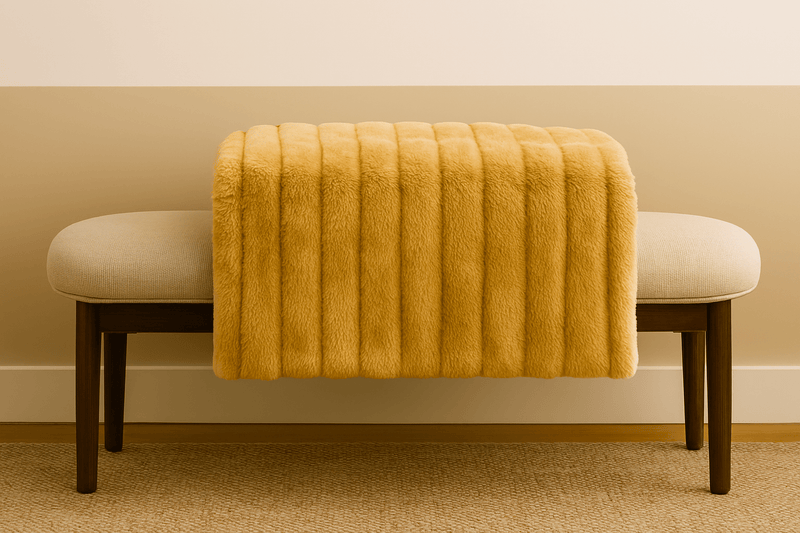 onepreevay_beige-ribbed-faux-rabbit-velvet-blanket-twin-or-queen bench