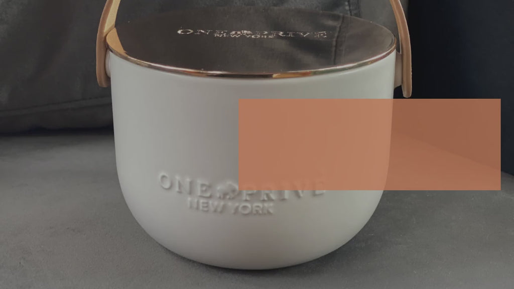 Luxury Candle | Porcelain Bowl & Silver Enclosure | Triple Wick | One Preevay