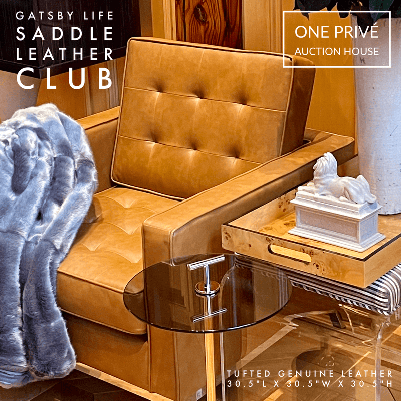 Eames Inspired | Gatsby Club Chair | Mid-Century Tufted Saddle Leather | One Preevay Elevate your space with One Preevay's The Gatsby Club Chair
Mid-Century Genuine Leather Saddle Club, inspired by Eames, Saarinen & Jacobsen. Luxury mid-century leather club chair (30.5"L x 30.5"W x 30.5"H