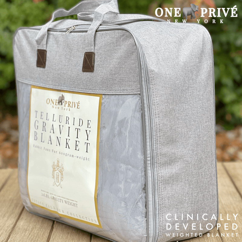 World's First Weighted Double Sided Faux Rabbit Fur Blanket | Botero Collection | Queen (60x80) 20 lbs