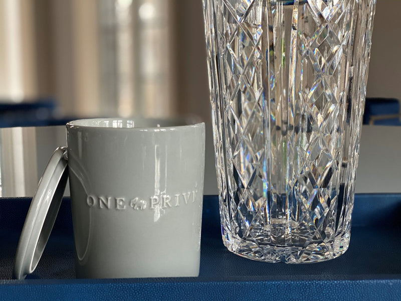 Indulge in the French Black Orchid Perfumed Estate Candle from One Preevay. Handcrafted with premium essential oils and organic soy wax, it features a pale gray ceramic vessel. With a triple wick and 21.2 oz size, enjoy the aromatic blend of blackberry, patchouli, and spices. Elevate your ambiance today.
