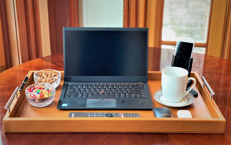 Upgrade your remote work setup with the Porsche-Style Carmel Leather Professional Portable Work Station. Inspired by Porsche designs, this luxurious, ergonomic workstation is available in sizes 16"x12" and 26"x15". Elevate your productivity and style today.
