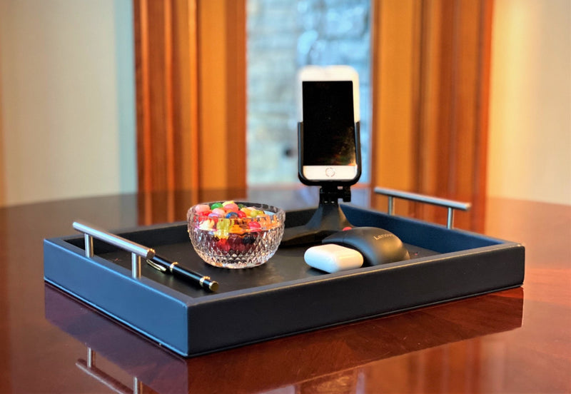 Upgrade your remote work setup with the Porsche-Style Navy Leather Professional Portable Work Station. Luxurious and ergonomic, it offers dual access ports and a plush leather finish. Perfect for home offices and travel. Available now......
